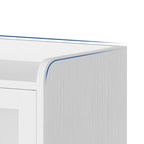 Moasis 55 Sideboard Buffet Cabinet with LED Light, Storage Cabinet with Doors and Adjustable Shelves