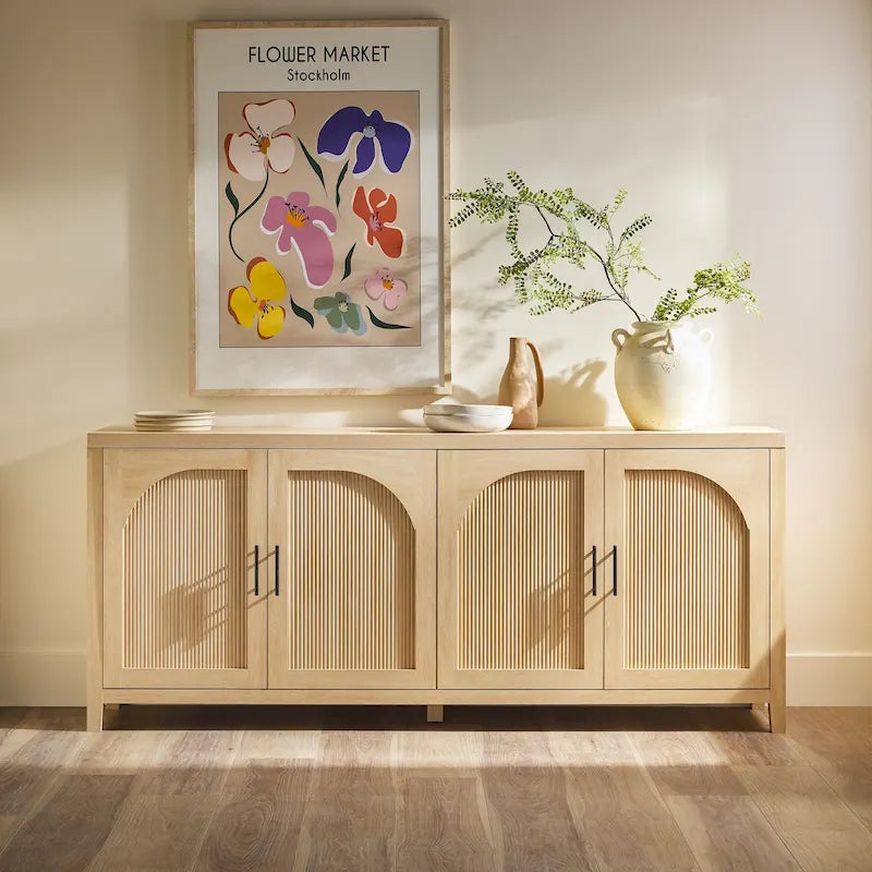 Middlebrook Modern 70-inch Reeded Sideboard with Arched Doors