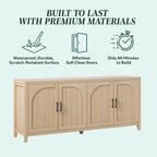Middlebrook Modern 70-inch Reeded Sideboard with Arched Doors