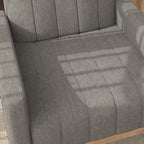 Adjustable Rocking Chair, Nursery Glider Chair with Adjustable High Back and Foot Rest