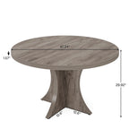 Round Dining Table for 4-6, 47.2 Black Kitchen Table
