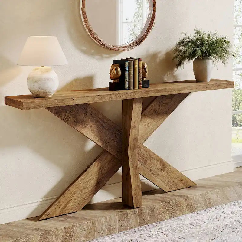 70.9 Extra Long Farmhouse Console Sofa Table for Entryway Hallway
