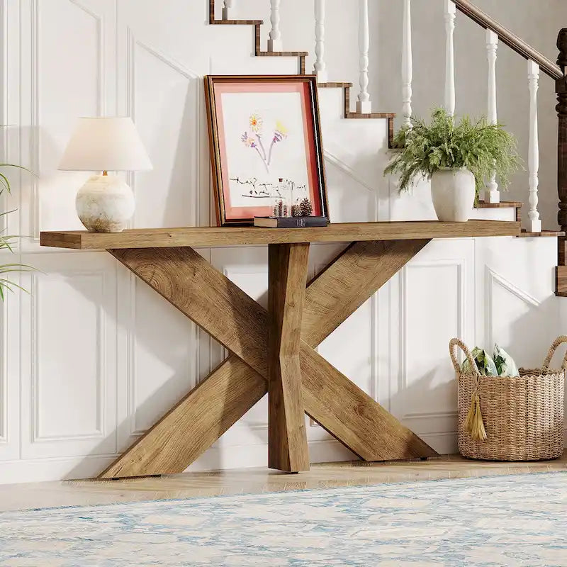 70.9 Extra Long Farmhouse Console Sofa Table for Entryway Hallway