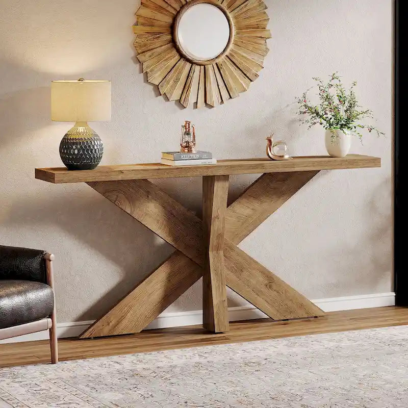 70.9 Extra Long Farmhouse Console Sofa Table for Entryway Hallway