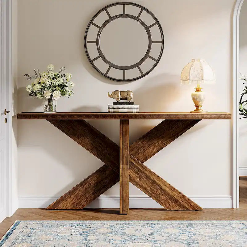 70.9 Extra Long Farmhouse Console Sofa Table for Entryway Hallway