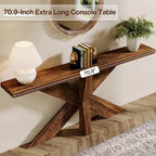 70.9 Extra Long Farmhouse Console Sofa Table for Entryway Hallway