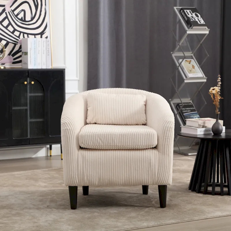 Modern style decorated chair Living room Bucket chair with cushion and pillow single sofa chair