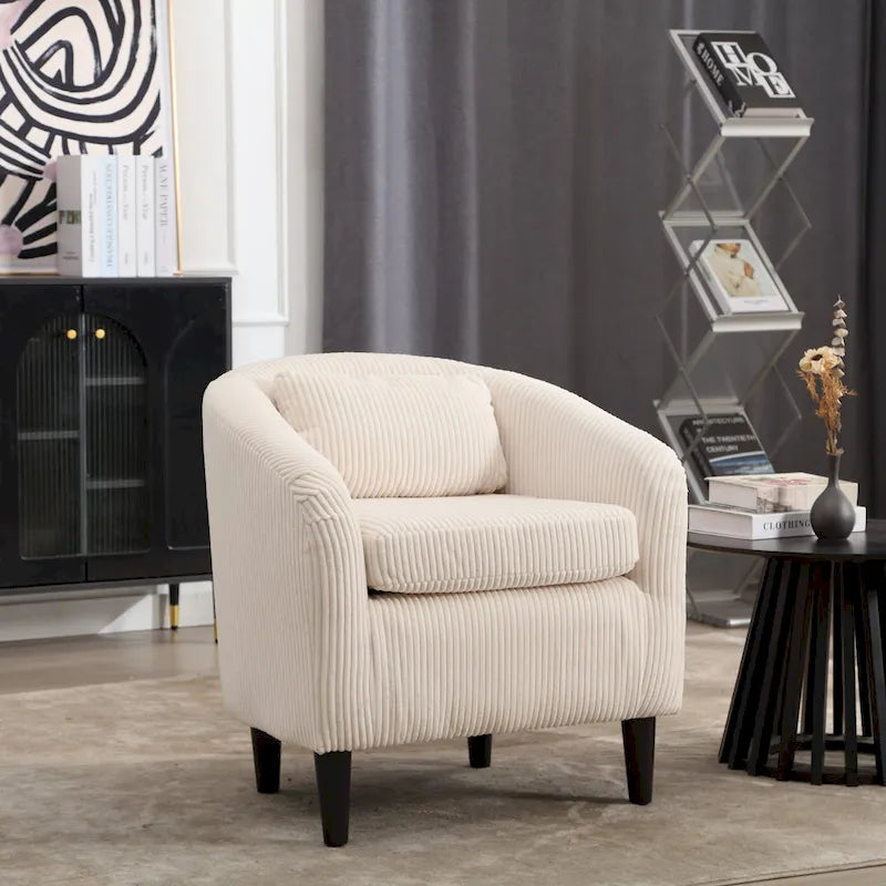 Modern style decorated chair Living room Bucket chair with cushion and pillow single sofa chair
