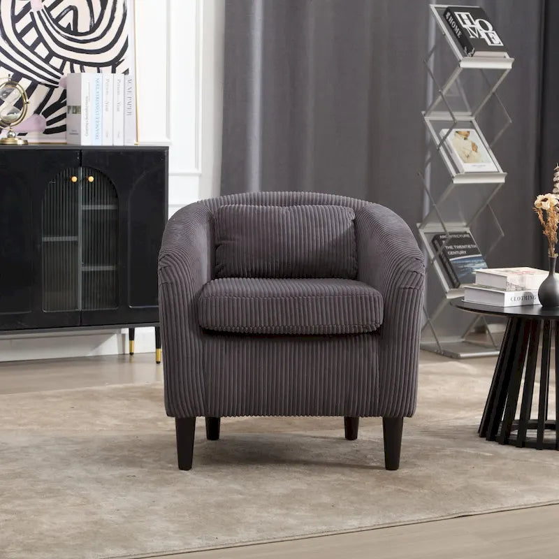 Modern style decorated chair Living room Bucket chair with cushion and pillow single sofa chair