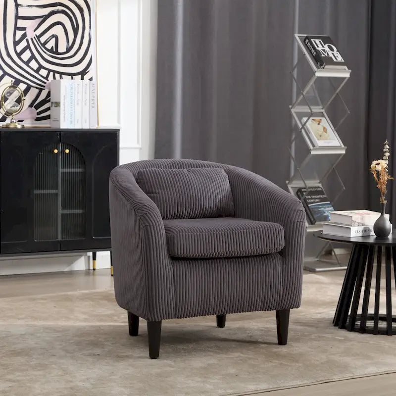 Modern style decorated chair Living room Bucket chair with cushion and pillow single sofa chair