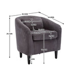 Modern style decorated chair Living room Bucket chair with cushion and pillow single sofa chair