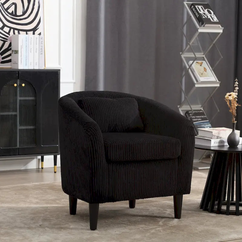 Modern style decorated chair Living room Bucket chair with cushion and pillow single sofa chair