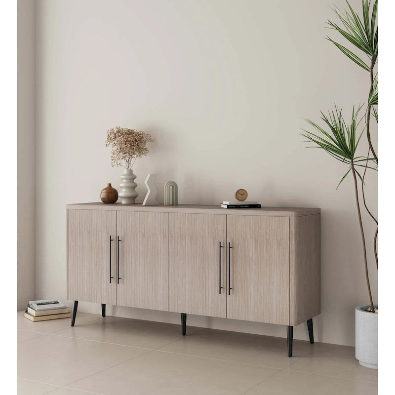 Manhattan Comfort Mid Century Modern Jodie 64.6 Inch Sideboard