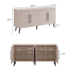 Manhattan Comfort Mid Century Modern Jodie 64.6 Inch Sideboard