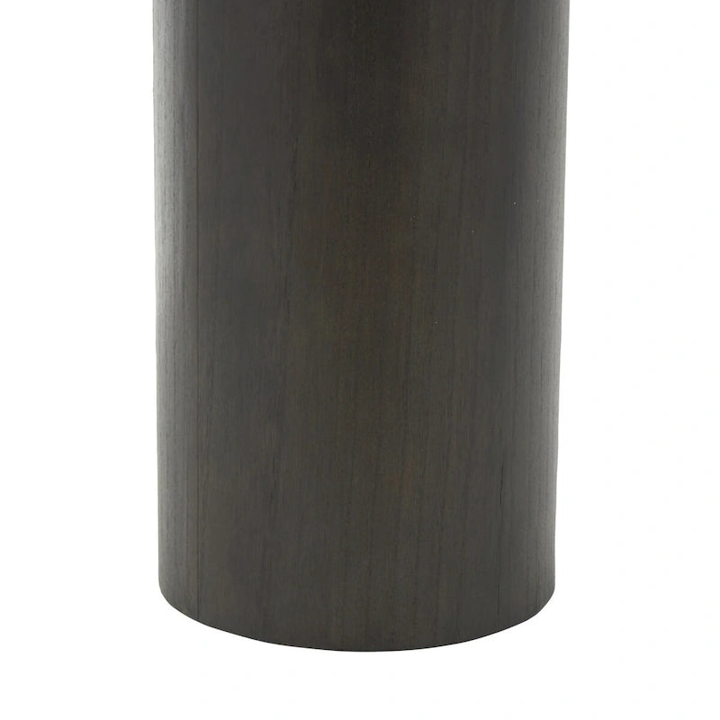 Wood Pedestal Side End Accent Table with Rounded Square Top - Black or Brown- Roche River Decor