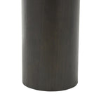 Wood Pedestal Side End Accent Table with Rounded Square Top - Black or Brown- Roche River Decor