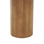 Wood Pedestal Side End Accent Table with Rounded Square Top - Black or Brown- Roche River Decor