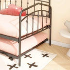 Calantha Modern Metal Twin Size Daybed with Trundle Space-Saving Sofa Bed by Christopher Knight Home