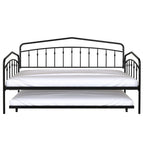 Calantha Modern Metal Twin Size Daybed with Trundle Space-Saving Sofa Bed by Christopher Knight Home