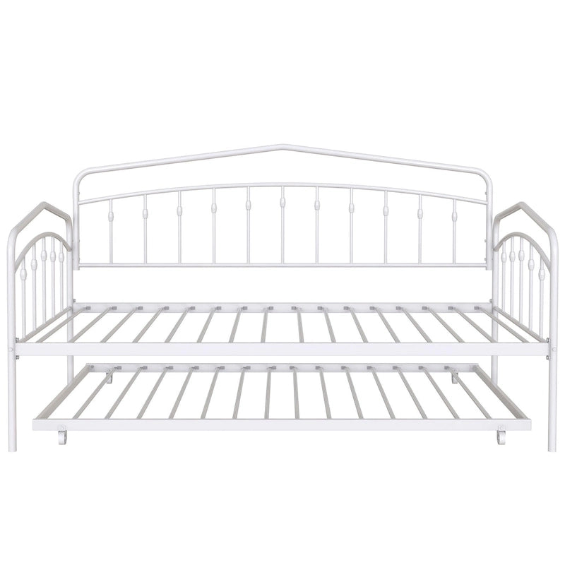 Calantha Modern Metal Twin Size Daybed with Trundle Space-Saving Sofa Bed by Christopher Knight Home
