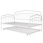 Calantha Modern Metal Twin Size Daybed with Trundle Space-Saving Sofa Bed by Christopher Knight Home