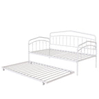 Calantha Modern Metal Twin Size Daybed with Trundle Space-Saving Sofa Bed by Christopher Knight Home