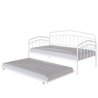 Calantha Modern Metal Twin Size Daybed with Trundle Space-Saving Sofa Bed by Christopher Knight Home