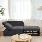 Hansabenne 4 in 1 Multi-Function Folding Sofa Folding Bed Single Futon Couch Guest Bed with 2 Throw Pillows