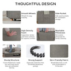 Hansabenne 4 in 1 Multi-Function Folding Sofa Folding Bed Single Futon Couch Guest Bed with 2 Throw Pillows