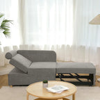 Hansabenne 4 in 1 Multi-Function Folding Sofa Folding Bed Single Futon Couch Guest Bed with 2 Throw Pillows