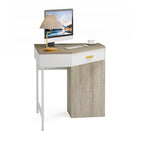 Wood/ Metal Corner Computer Desk Writing Table with 4 Drawers
