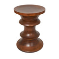 Wood Geometric Handmade Side End Accent Table - Brown - Roche River Decor