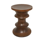 Wood Geometric Handmade Side End Accent Table - Brown - Roche River Decor