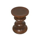 Wood Geometric Handmade Side End Accent Table - Brown - Roche River Decor