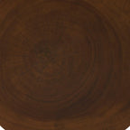 Wood Geometric Handmade Side End Accent Table - Brown - Roche River Decor