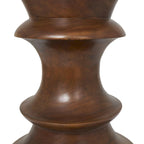 Wood Geometric Handmade Side End Accent Table - Brown - Roche River Decor