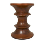 Wood Geometric Handmade Side End Accent Table - Brown - Roche River Decor
