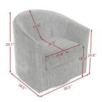 Nailhead Trim Upholstered Swivel Accent Chairs Set of 2