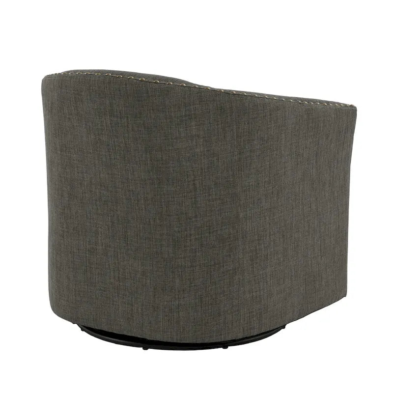 Nailhead Trim Upholstered Swivel Accent Chairs Set of 2
