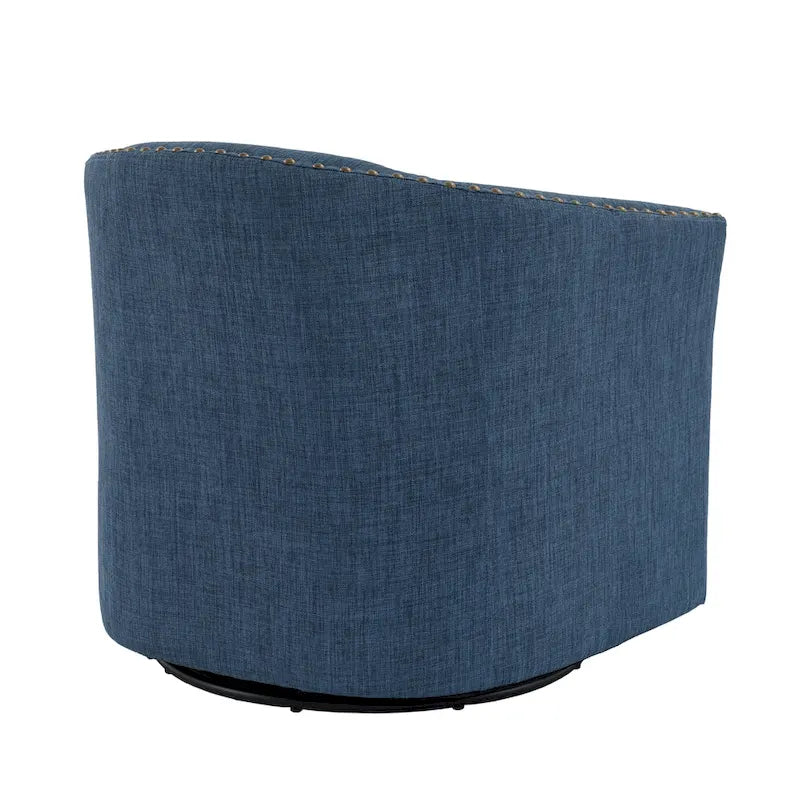 Nailhead Trim Upholstered Swivel Accent Chairs Set of 2