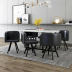 Modern 7 Pieces Dining Table Set, Rectangle Dining Table with 6 Chairs for Dining Room, Kitchen