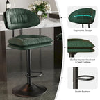 Set of 2 Swivel Bar Stools Adjustable Counter Height