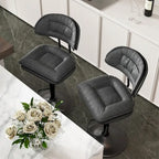 Set of 2 Swivel Bar Stools Adjustable Counter Height