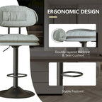 Set of 2 Swivel Bar Stools Adjustable Counter Height
