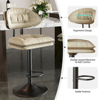 Set of 2 Swivel Bar Stools Adjustable Counter Height