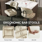 Set of 2 Swivel Bar Stools Adjustable Counter Height