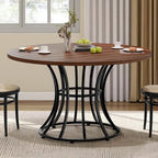 Moasis Modern Faux Marble 45 Large Round Dinning Table for 4-6 People