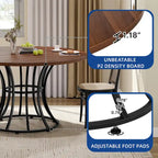 Moasis Modern Faux Marble 45 Large Round Dinning Table for 4-6 People