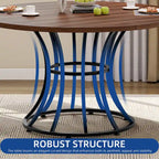 Moasis Modern Faux Marble 45 Large Round Dinning Table for 4-6 People