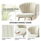 Luna Modern Glam Upholstered Tufted Back Side Accent Dining Chair with Small Base by HULALA HOME